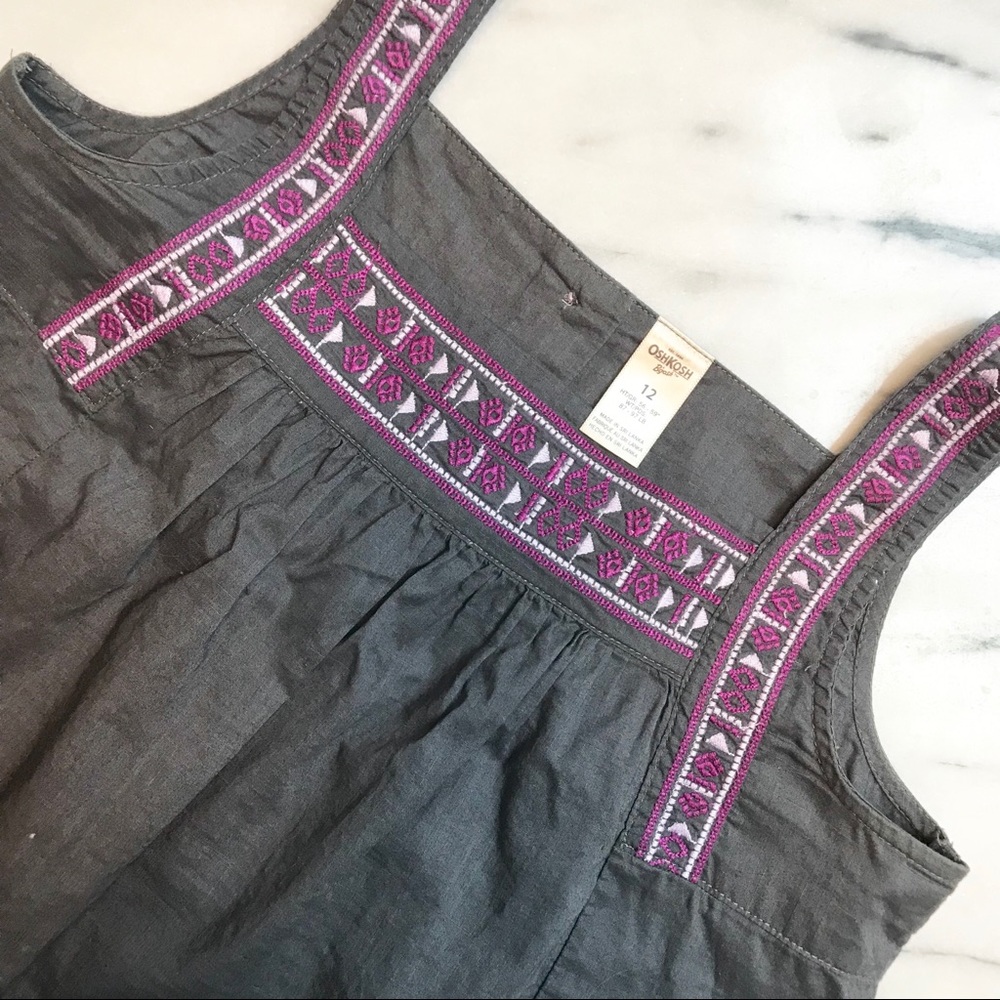 NWOT Boho Embroidered Tank OshKosh B’gosh Size 12